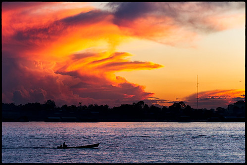 sunset water river landscape boat colombia leticia 2012 amazonas amazonriver rioamazonas canon7d canonefs1585is mygearandme mygearandmepremium