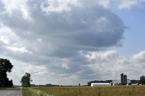 summer sky clouds rural farm