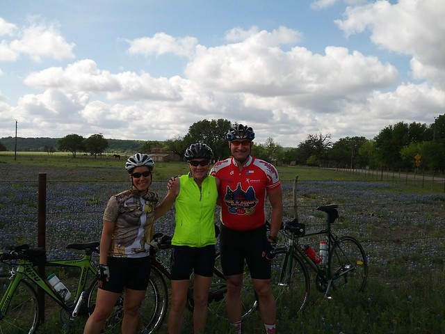 Easter Hill Country Tour day 1 complete: rode 70 miles (and 30 cattle guards) and ran 5 miles.