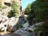 Brèche du Carciara : arrivée dans le canyon et traversée du ruisseau