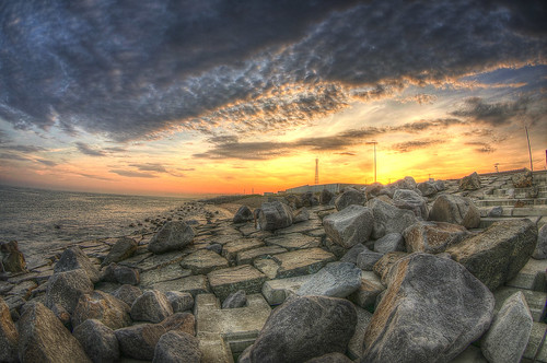 sunset sky japan clouds landscape hdr photomatix tomakomai