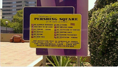 Pershing Square signage