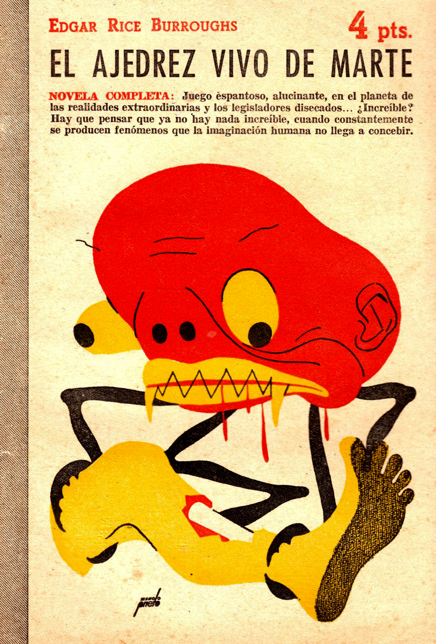 Manolo Pireto - Illustration for Edgar Rice Burroughs "The Chessmen of Mars" (1950 Spanish Edition)