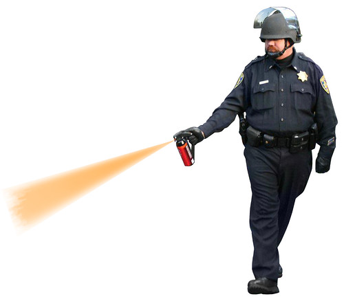 Pepper Spray Cop - White background