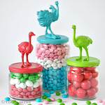Ostrich candy jars