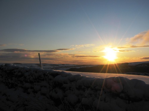 winter sky sun snow wall sunrise dawn yorkshire dales