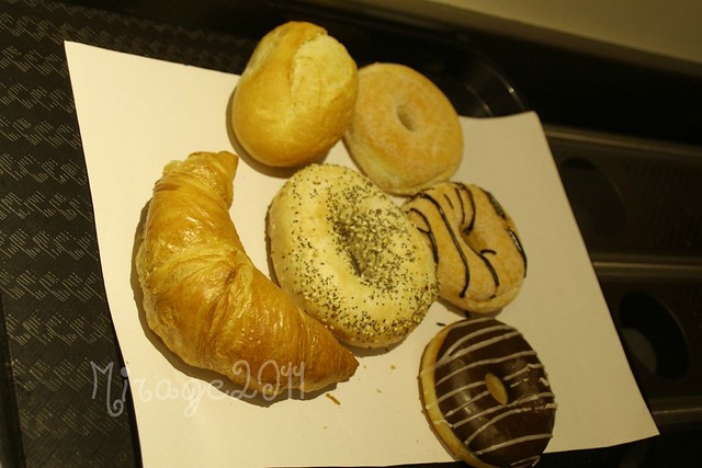 croissant, bagel, donuts