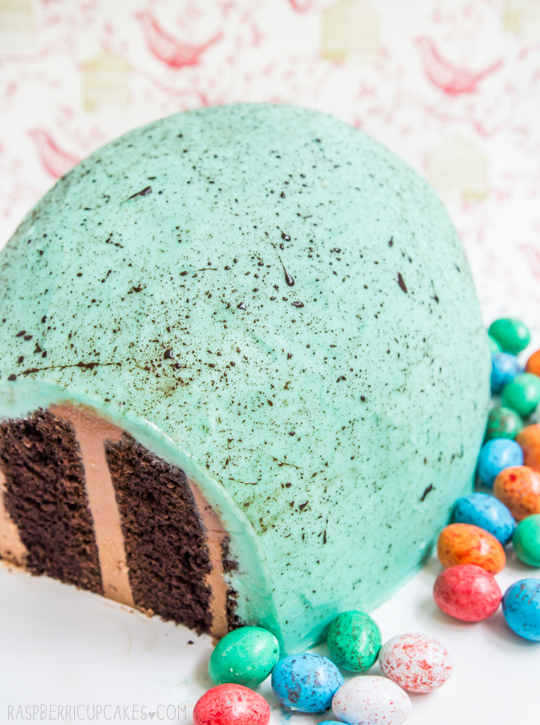 Giant Chocolate Speckled Egg Cake