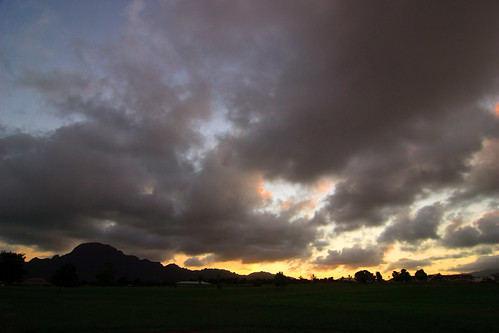 sunset clouds golf hawaii course kauai lihue puakea
