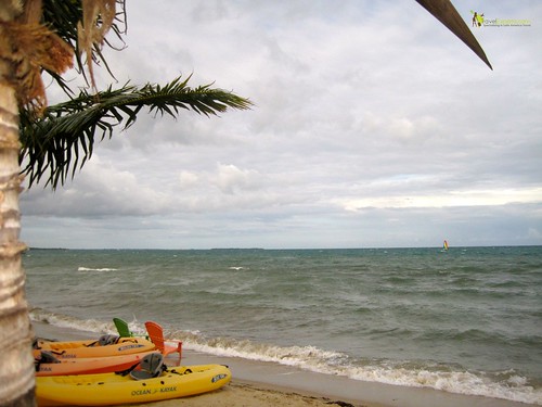 kayaks in a beach of placencia belize