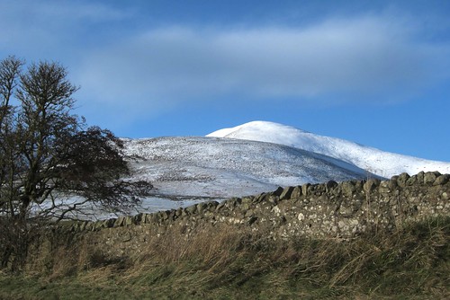 blue sky snow wall scotland day hill