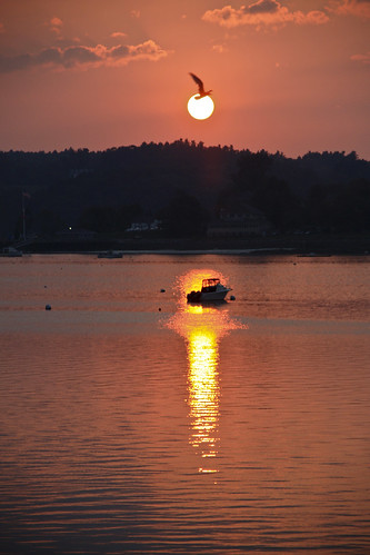 sunset sun fall bay boat tide maine lowtide wiscasset midcoast
