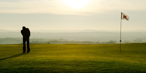 sunset golf golfcourse bayreuth golfplatz tonemapped