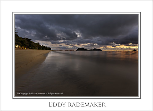 beach water clouds sunrise island sand jetty wharf week2 palmcove palmcoveesplanade eddyrademaker 52of2012