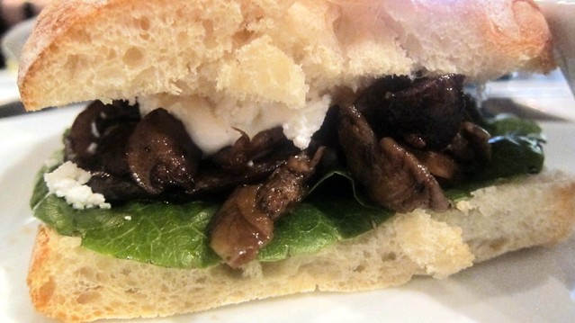 roasted mushroom sandwich at latitude