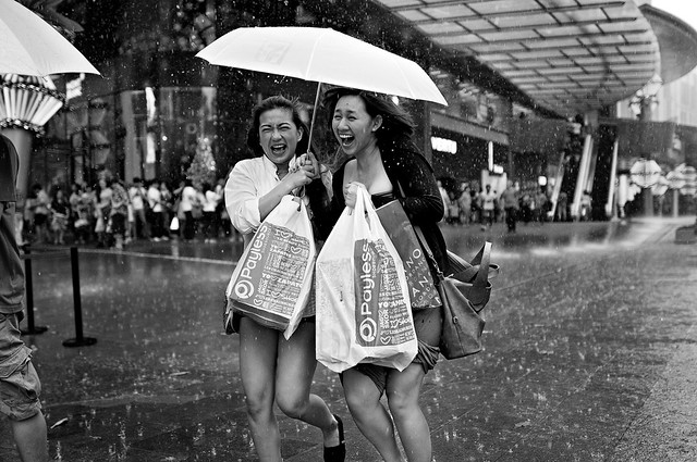 rain shot in Orchard Road