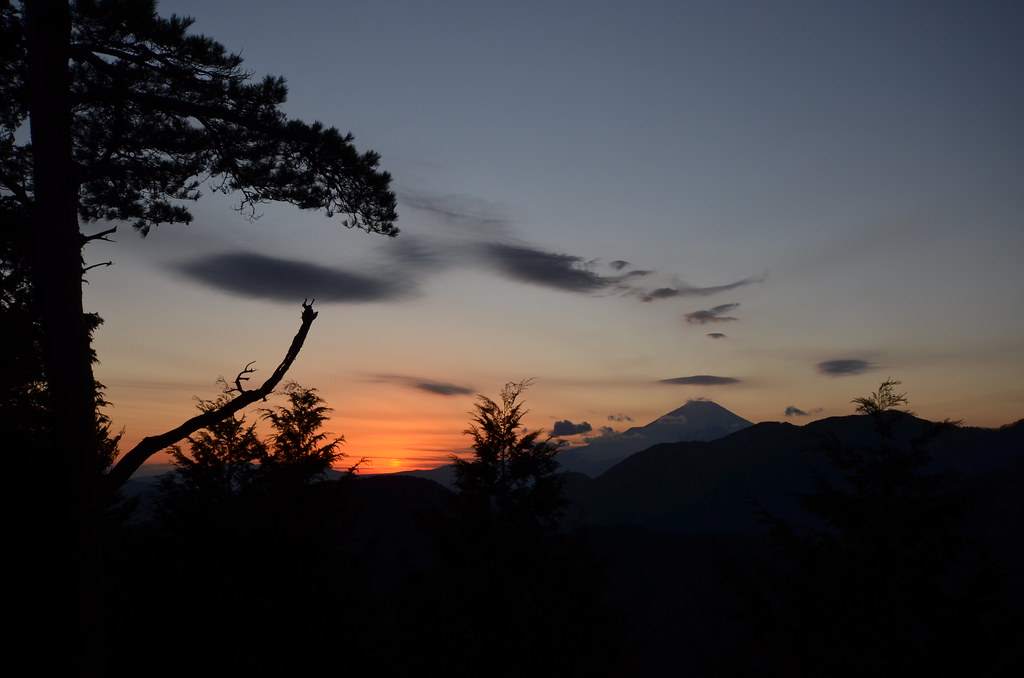 富士山と夕焼け