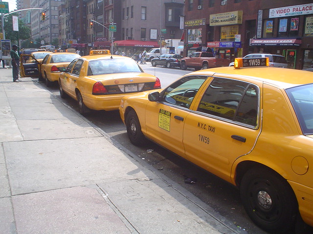 taxis in lexington avenue new york city usa