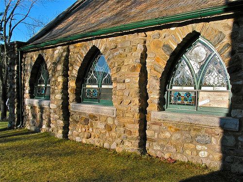 usa ny newyork cemetery architecture essexcounty chapel stainedglass cobblestone ticonderoga 1901 gothicarches valleyviewchapel origamidon donshall stateroute9n ticonderoganewyorkusa