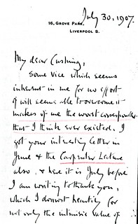 Sherrington to Cushing - 30 July 1907 (WCG 32.15)