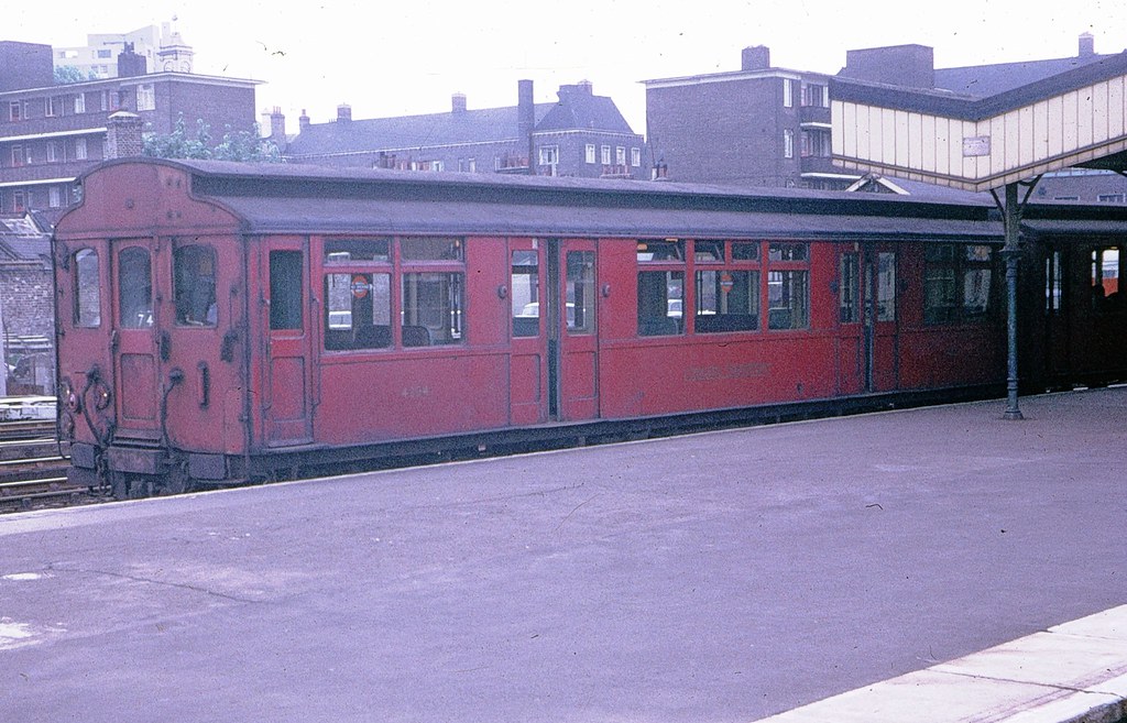 LT East London Line train at New Cross Gate in 1971