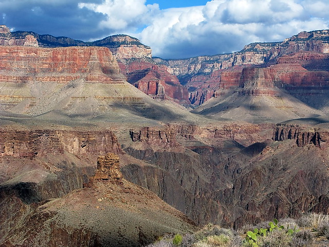 Clear Creek Canyon & North Rim from Tonto Trail — Grand Canyon