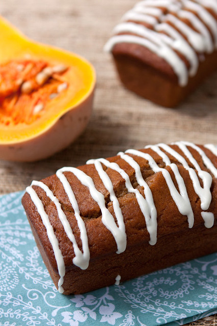 Butternut Squash Cakes with Maple-Cream Cheese Glaze