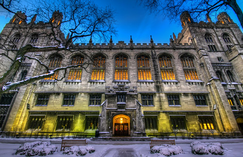 blue winter snow chicago college sunrise campus reading illinois high nikon university dynamic library room sigma hour 1020mm harper range hdr d90 photomatix tonemap