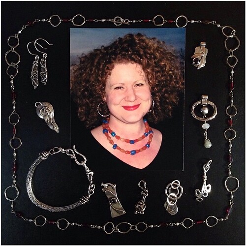 #fmsphotoaday March 24 - One of a kind. My beautiful, one of a kind sister with some of the beautiful, one of a kind pieces of jewellery she's made for me over the years. Love!