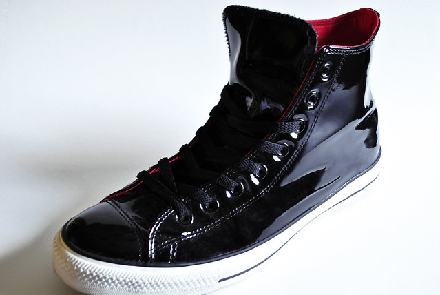 Converse Black Patent Leather High-Top