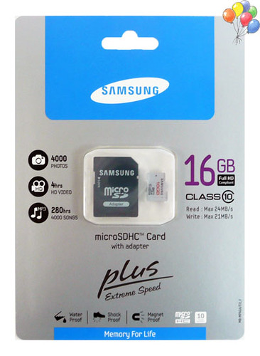 SAMSUNG 16GB 16G Class 10 Plus Micro SD Micro SDHC TF Memory Card 