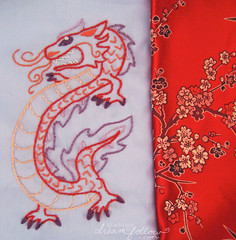 year of the dragon embroidery