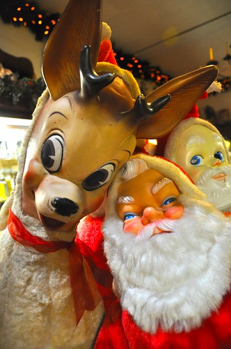 Santa and Rudolph Posing For Facebook