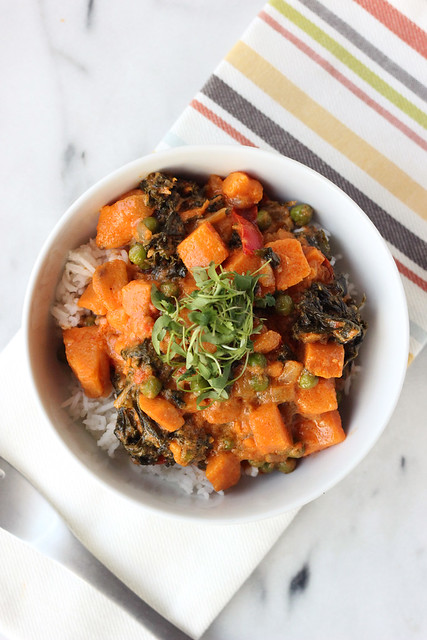 30-Minute Sweet Potato and Kale Coconut Curry {Gluten-free and Vegan}