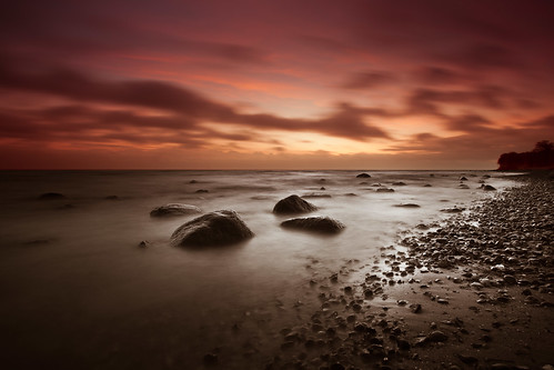 sea coast meer dusk stones pebbles balticsea steine ostsee abendrot kleinzicker küste rügen