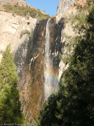 Rainbow in Bridal Veil Falls, Yosemite National Park, California