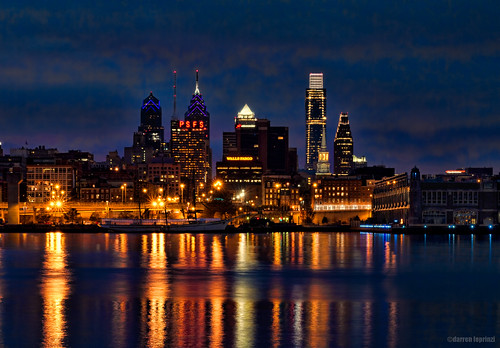 city blue philadelphia water colors beautiful skyline night canon reflections river lights cityscape cityscapes blues 7d philly bluehour delawareriver canoneos7d canon7d