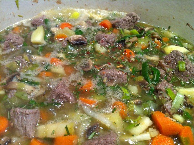 stew with vegetable broth