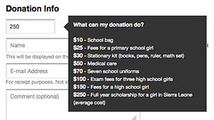 One Girl Donation Tier