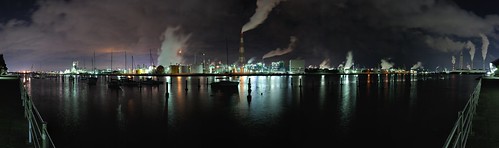 longexposure panorama japan port asia factory nightview nightphoto mie afterdark industrialarea yokkaichi nightpanorama lowight afsnikkor2470mmf28g
