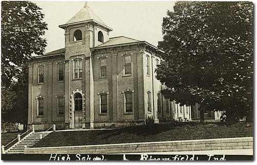 usa history buildings indiana schools bloomfield greenecounty realphoto hoosierrecollections