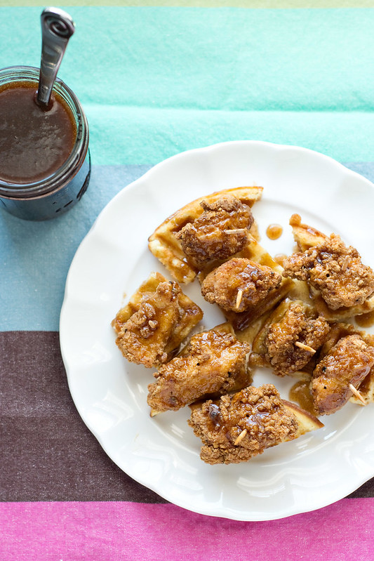 Fried Chicken and Waffles with Maple Butter Syrup • Cook Like A Champion