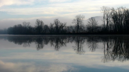 trees water clouds reflections river saratoga hudsonriver