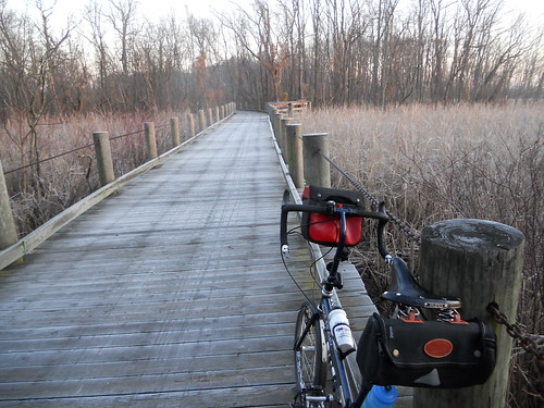 Bike Commute 140: Icy Boardwalk at Dyke Marsh