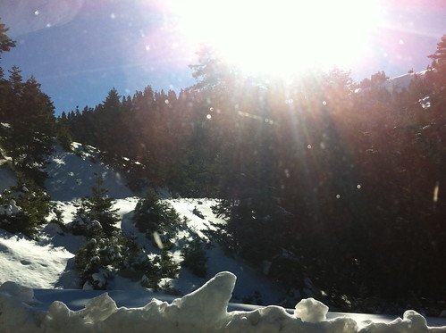 winter snow ski greece parnassus polidrosos