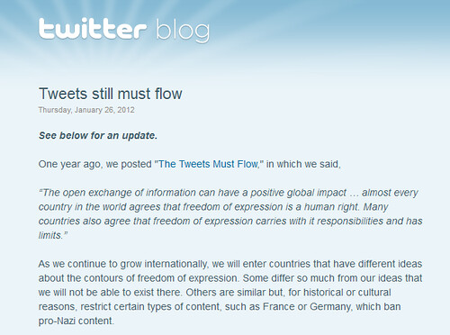 Twitter selective censorship