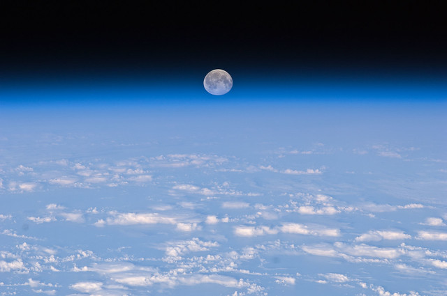 Full Moon Over Earth (NASA, International Space Station, 11/11/10)