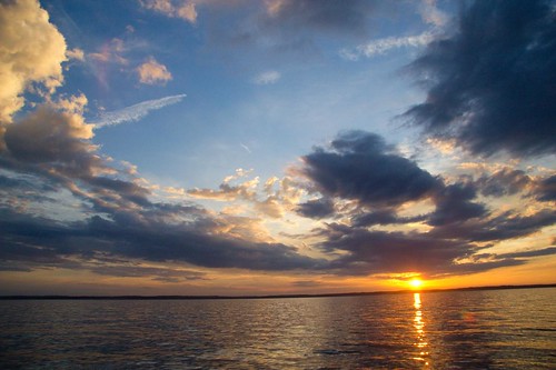 sunset sky lake water clouds lakelivingston livingstontexas