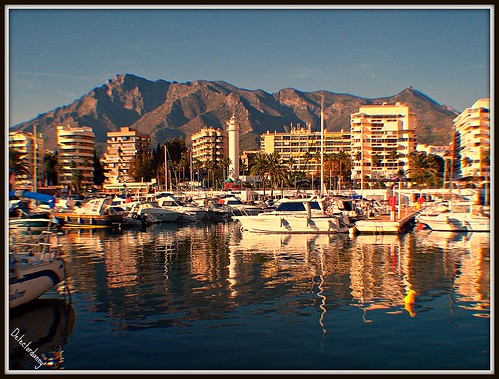 blue sea sky mountains beach landscape boats spain mediterranean hotels marbella