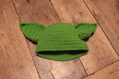 Yoda crocheted hat